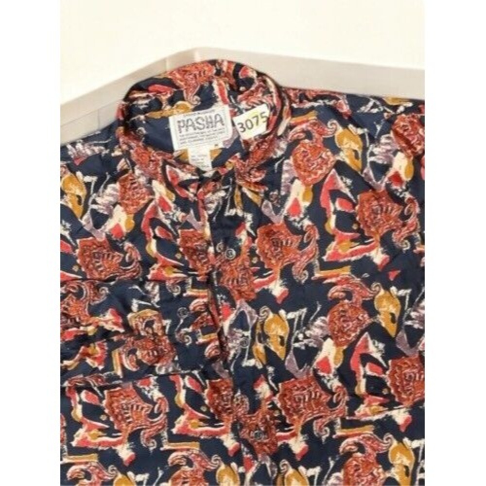 VTG 90 Pacha Ibiza Jet Set Rock&Roll Shirt Men Size M Silk Multicolor Club Space